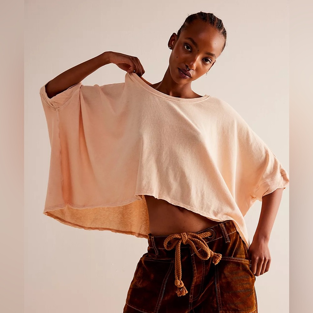 We The Free Peachy Balloon Sleeve Top